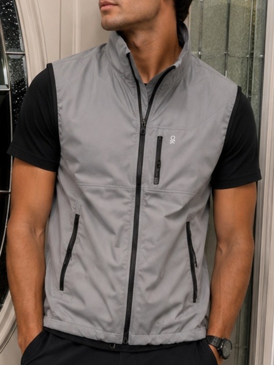 Little Donkey Andy Other - Little Donkey Andy Softshell Vest – Men’s XL – Gray Lightweight Zip-Up